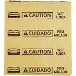 Rubbermaid Commercial 4252YEL Caution Wet Floor Over-the-Spill Pad (22/PK) New