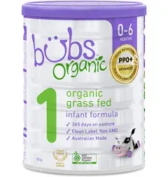 Bubs Organic Grass Fed Stage 1 Infant Formula