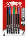 SHARPIE Pen, Fine Point, 6-Pack, Assorted Colors (1924215)