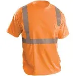 OccuNomix Wicking Birdseye Mesh Safety T-Shirt - Yellow/Orange- Type R Class 2 - LUX-SSETP2B