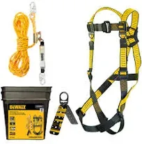 DEWALT Rooftop Safety Kit D1000 Harness/PT Legs/Rope/Anch<wbr/>or