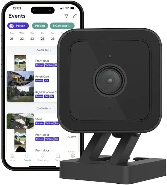 WYZE Cam V3 with Color Night Vision, Wired 1080P HD Indoor/Outdoor Video Camera,