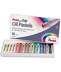 Pentel Arts Oil Pastel Set, 5/16 x 2-7/16 Inch, Assorted Colors, Set of 36