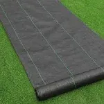 Goasis Lawn Weed Barrier Control Fabric Ground Cover Membrane Garden Landscape Driveway Weed Block Nonwoven Heavy Duty 125gsm Black,3FT x 100ft