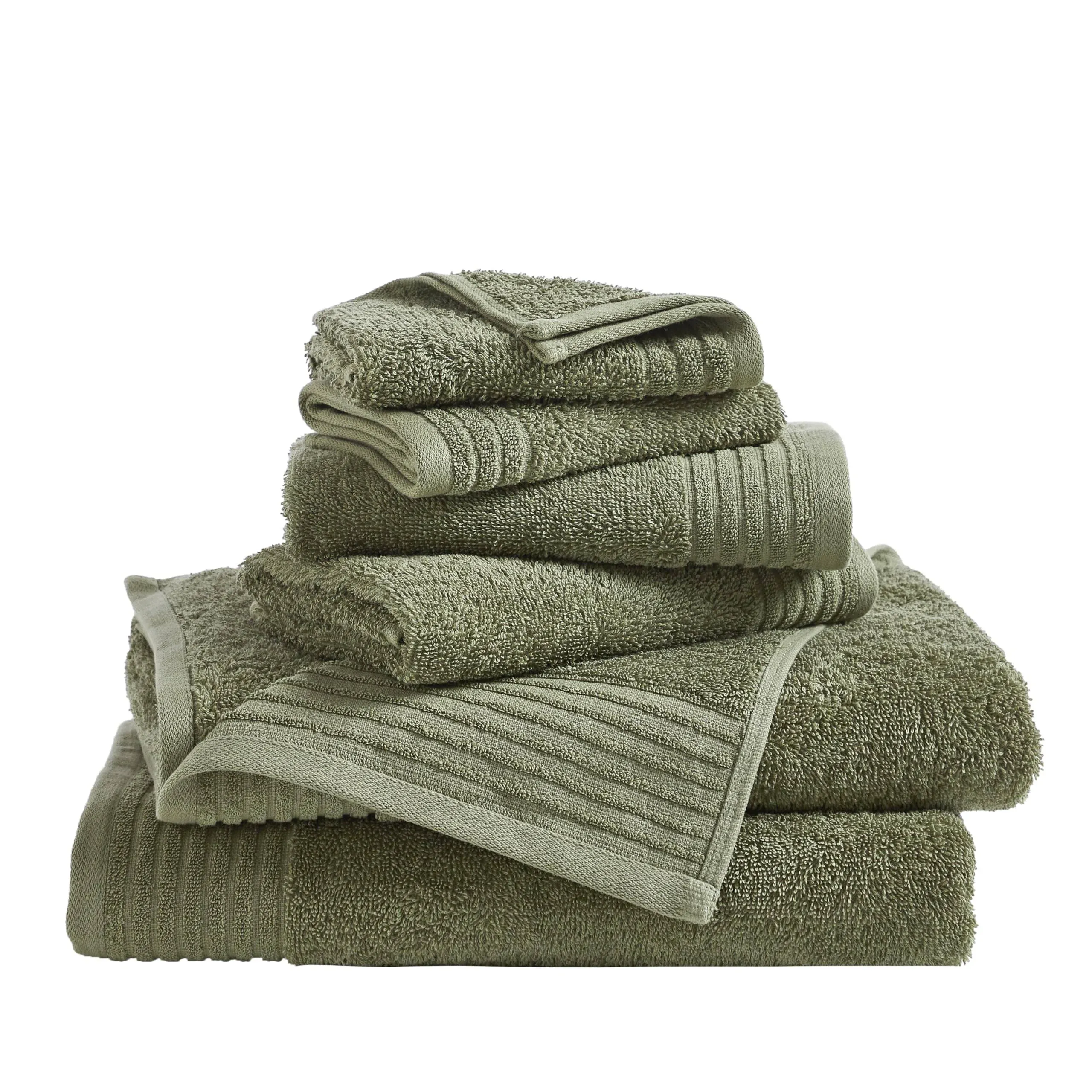 Great Bay Home Ultra-soft Modern Ribbed Cotton Quick Dry Towel Set