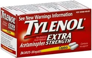 Tylenol Xs Caplets 24 Size 24s Tylenol Extra Strength Caplets 24ct