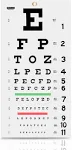 Eye Chart, Snellen Eye Chart, Canvas Wall Chart Non-Reflective, Hang Wooden Framed Eye Charts for Eye Exams 20 feet 11 X 22 in.