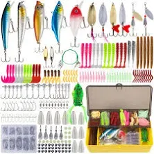 Fishing Lures Fishing Gear Tackle Box Fishing Attractants for Bass Trout Salmon 