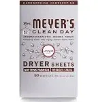 Mrs. Meyer's Clean Day Dryer Sheets Lavender 80 Count