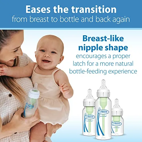 Dr. Brown's Natural Flow Baby Bottle Nipple - Level 3, Medium-Fast Flow - 6-Pack - 6m+