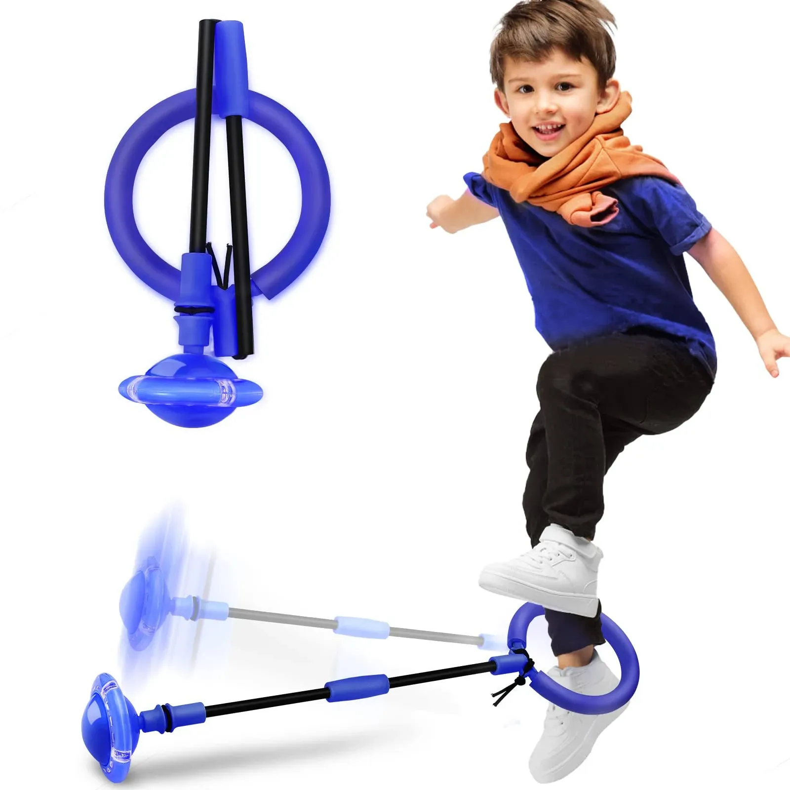 Hewog Skip Ball Portable Foldable Colorful Flash Wheel Swing Ball Kids Toys for Girls Boys for Skip It Sports Fitness Toys