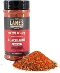 Lane's Blackening Seasoning for Fish, Handcrafted Blackened Fish Seasoning and Rubs for Chicken, Beef, Seafood & Steak, Cajun Blackening Seasoning Flavor, Gluten-Free, No-MSG, Made in the USA, 10.2 Oz