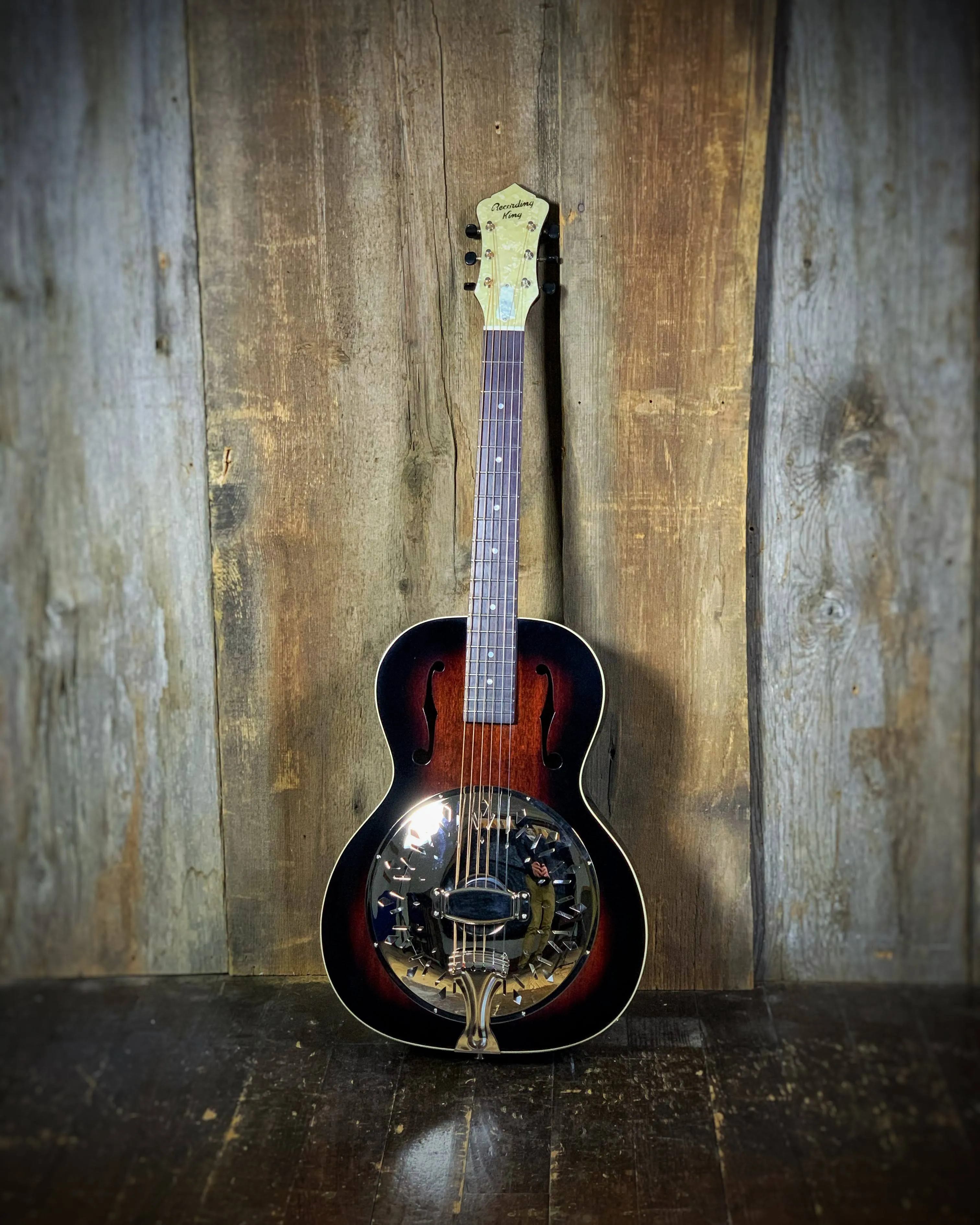 Recording King RR-41E-VS Rattlesnake Acoustic/Electric Small Body Resonator ...