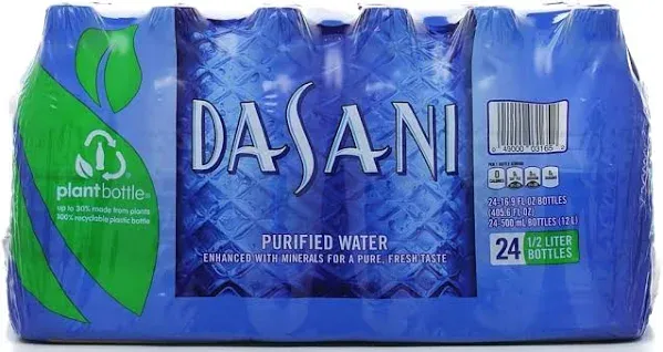 DASANI Purified Water Bottle Enhanced with Minerals, 20 fl oz