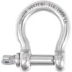 SHONAN 1/2&#034; Large Bow Shackle, Heavy Duty D Ring Shackle, Marine Grade Stainl...