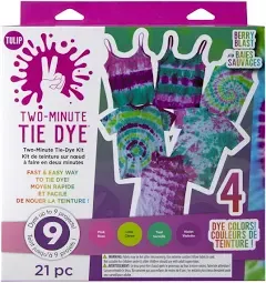 Tulip Two-Minute Tye Dye Kit 21pc. Dyes up to 9 Projects