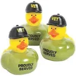 Fun Express Veteran Rubber Duckies - Toys - 12 Pieces