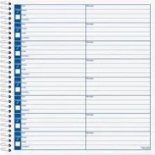 TOPS Spiral Voice Message Log Book, 2-Sided, 1-Part, 8.5 x 8.25 Inches, 8 Messages per Page, 800-Message Book (4416) , Manila