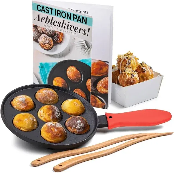 Upstreet Cast Iron Aebleskiver Pan