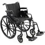 Karman Healthcare | LT-700T 16" Height Adujustable Seat, Lightweight Steel Wheelchair