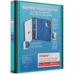 Staples 1" 3-Ring Better Binder, D-Ring, Teal (13466-cc)