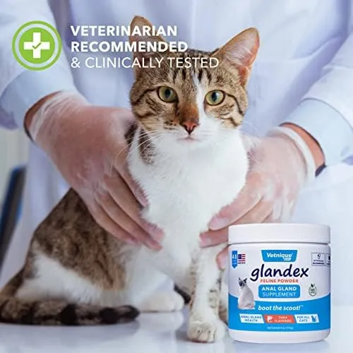 Glandex Feline Anal Gland Supplement with Pumpkin - 4.0 oz Tuna Flavored Powder