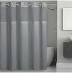 Hookless RBH105MY601FG Simply Solid 74 in. W x 71 in. L Polyester Shower Curtain