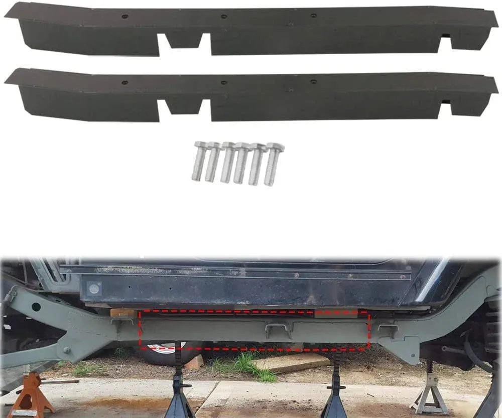 For 1997-2002 Jeep Wrangler TJ Center Skid Plate Frame Rust Repair Kit Driver and Passenger Side