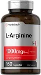 Horbäach L Arginine 1000mg Capsules | 150 Powder Pills | Free Form | Non-GMO & Gluten Free Supplement