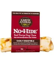 Earth Animal No Hide Small Chicken Flavored Natural Rawhide Free Dog Chews Lo...