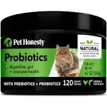 Pet Honesty Digestive Probiotics Max Strength for Cats Supplement - Digestive Support + Gut Health, Probiotic for Cats, Cat Constipation Relief, Bowel Support, Immunity & Overall Health - 120 Scoops