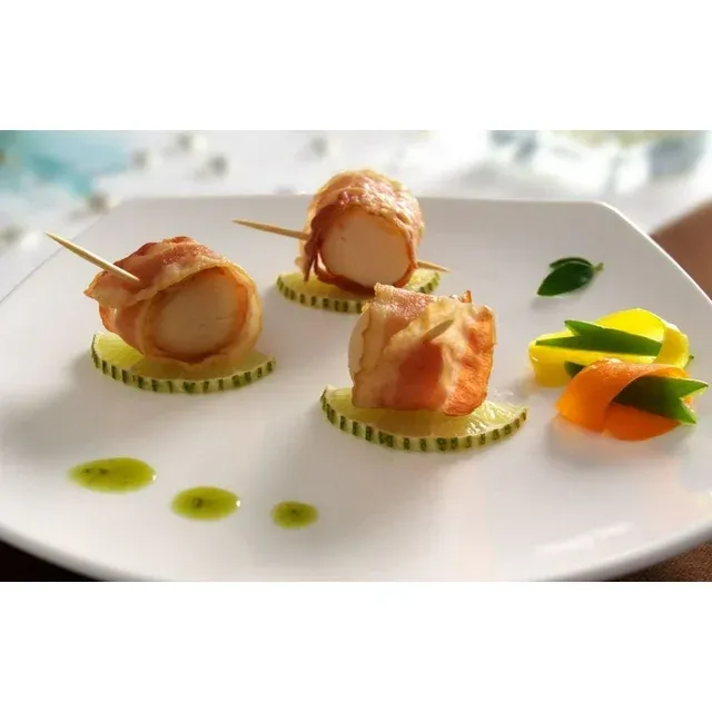 Cuisine Innovations Bacon Wrapped Scallop, 1 Ounce -- 100 per case.