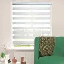 SHADESU Cordless Zebra Blinds for Windows Shade Light Filtering Roller Blinds & Shades (Maxium Height 72inch) (White Color) (Width 20 inch)