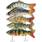  Fishing Lures for Bass Trout 1.4~3.9&#034; Multi Jointed Swimbaits Slow Color-A