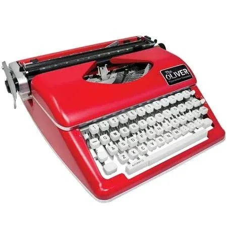 The Oliver Typewriter Company Timeless Manual Typewriter in Red OTTE-1636