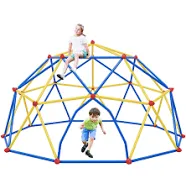 Merax 12FT Climbing Dome, Outdoor Dome Climber for Kids 3-10 Supporting 1000 lbs, Easy Assembly Playground Jungle Gym Backyard Play Equipment (12FT Blue Climbing Dome)