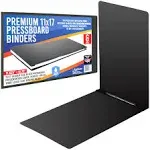 11x17 Report Cover Poly Pressboard Binder With Fold-over Metal Fasteners Black