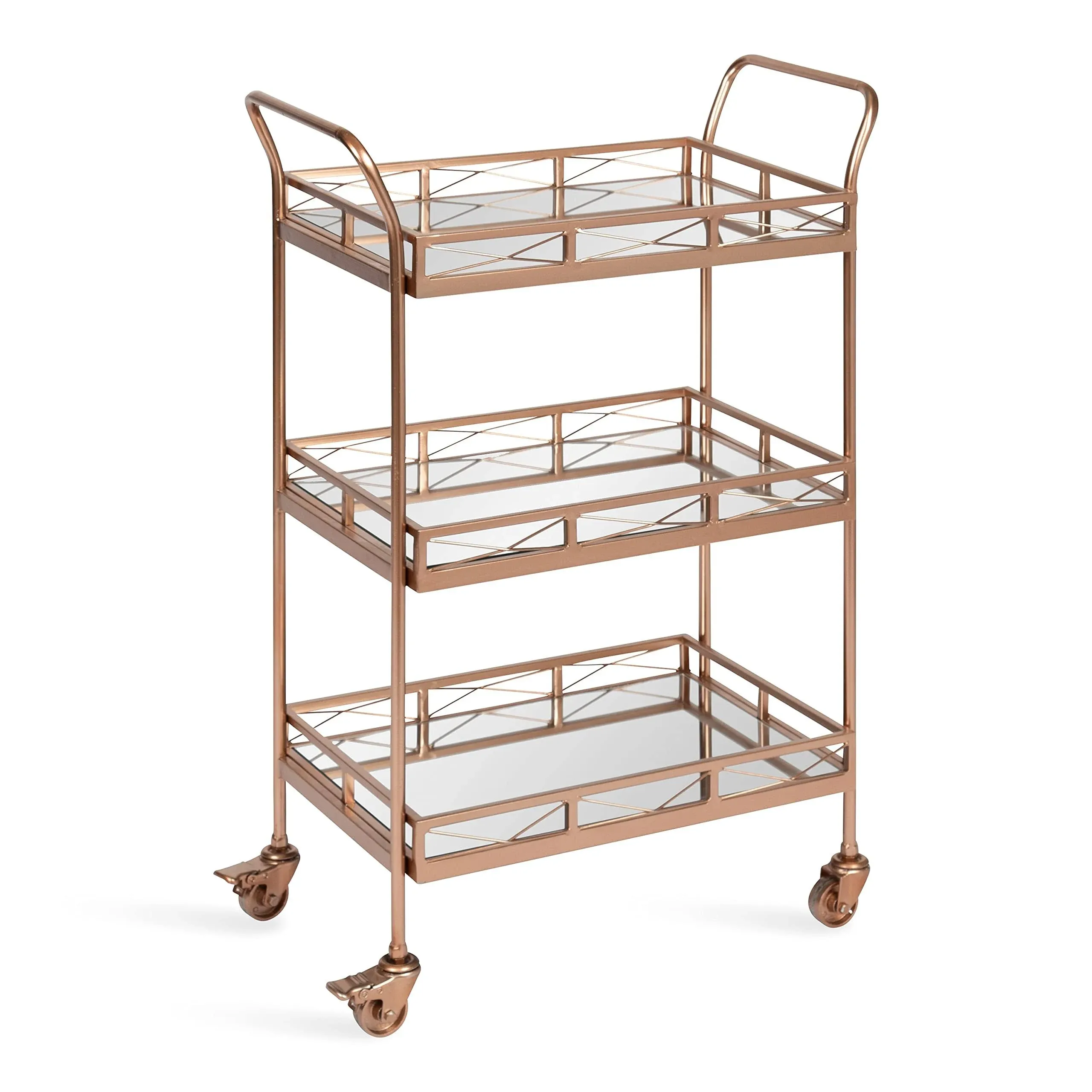 Kate and Laurel Ketia Rectangle Metal Bar Cart