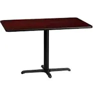 Flash Furniture 30'' x 48'' Rectangular Laminate Table Top with 23.5'' x 29.5'' Table Height Base