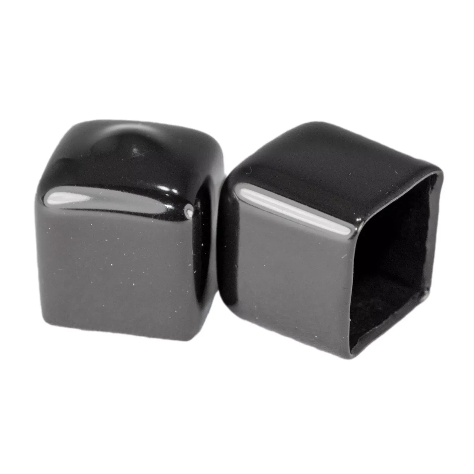 Made in USA 1/2&#034;- 0.5&#034; Inch Square Vinyl Plug Insert (20 Pack), Black Flexibl...