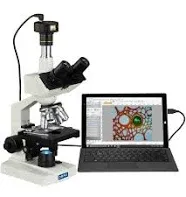 OMAX 40X-2500X Digital LED Lab Compound Trinocular Microscope w 1.3MP USB Camera