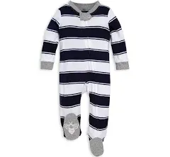 Watercolor Chevron Organic Baby Footed Sleep & Play