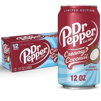 Dr Pepper Limited Edition Soda, Creamy Coconut (20 fl oz)