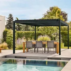 Backyard Discovery Sarasota Steel Louvered Pergola