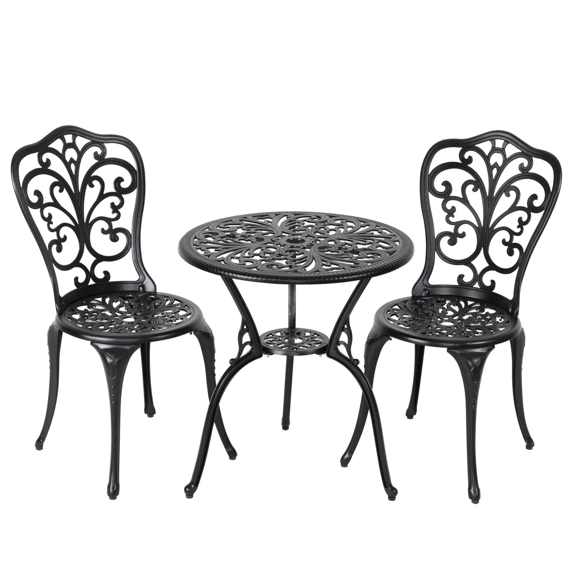 Nuu Garden Aluminum 3-Piece Bistro Set Outdoor Patio