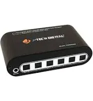 J-Tech Digital SPDIF TOSLINK Digital Optical Audio 4x2 Matrix- 4 Inputs 2 Output