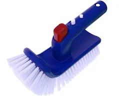 POOLWHALE Pool Step & Corner Brush,180 Degree Rotation Handle Scrub Brush,for Above Ground & Inground Swimming Pools