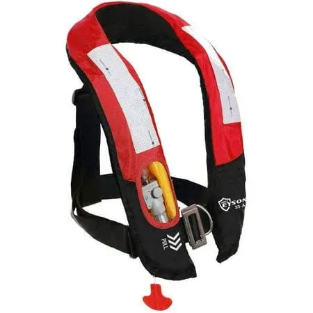 Eyson Inflatable Life Jacket Life Vest PFD Highly Visible Automatic (Red)