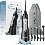 Aquasonic Aqua Flosser Professional Rechargeable Water Flosser with 4