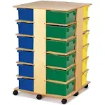 Jonti-Craft 0364JC 24 Cubbie Tower with Colored Tubs